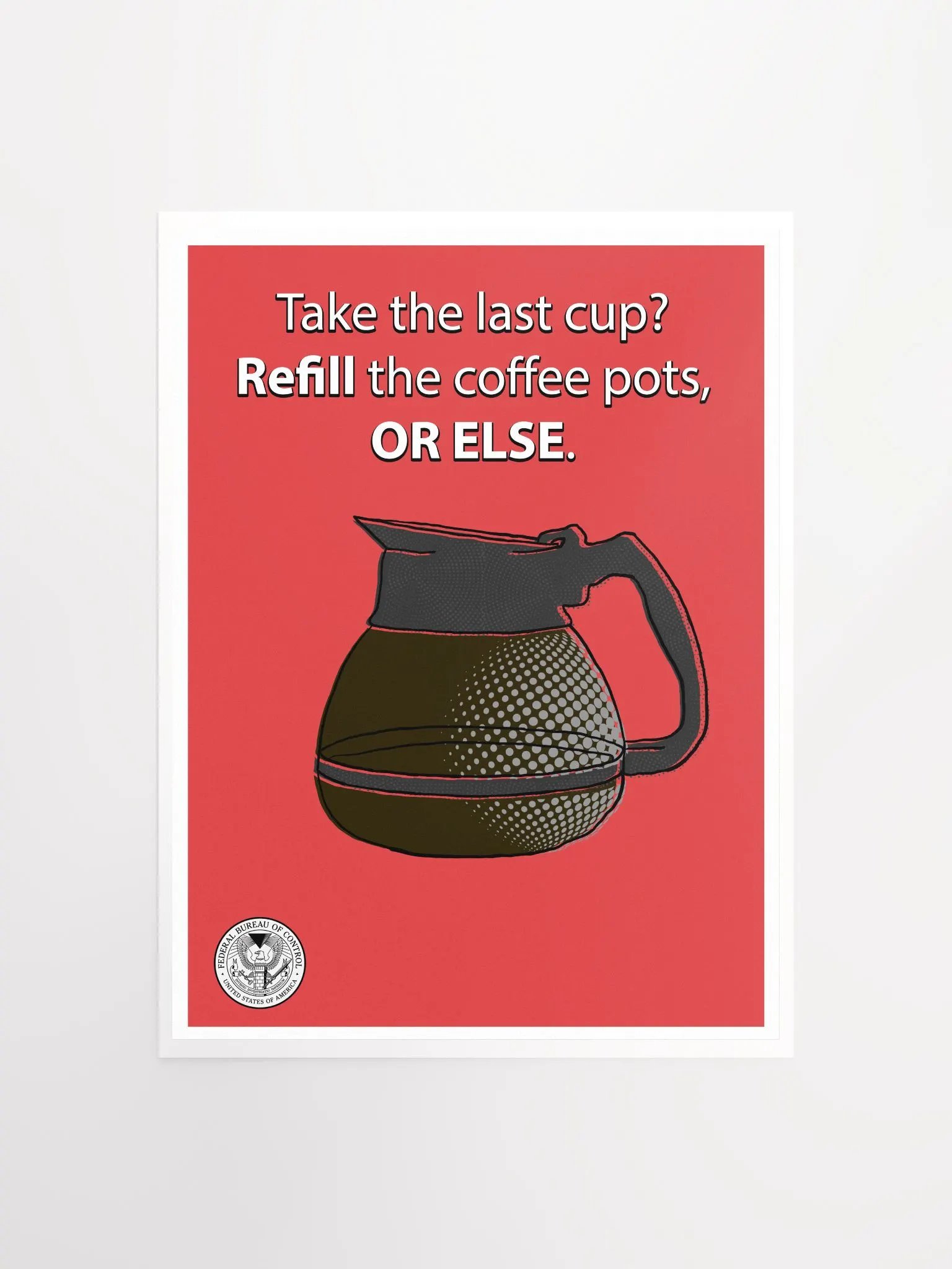 Refill the coffee pot Poster - Bureau Collection product image (2)