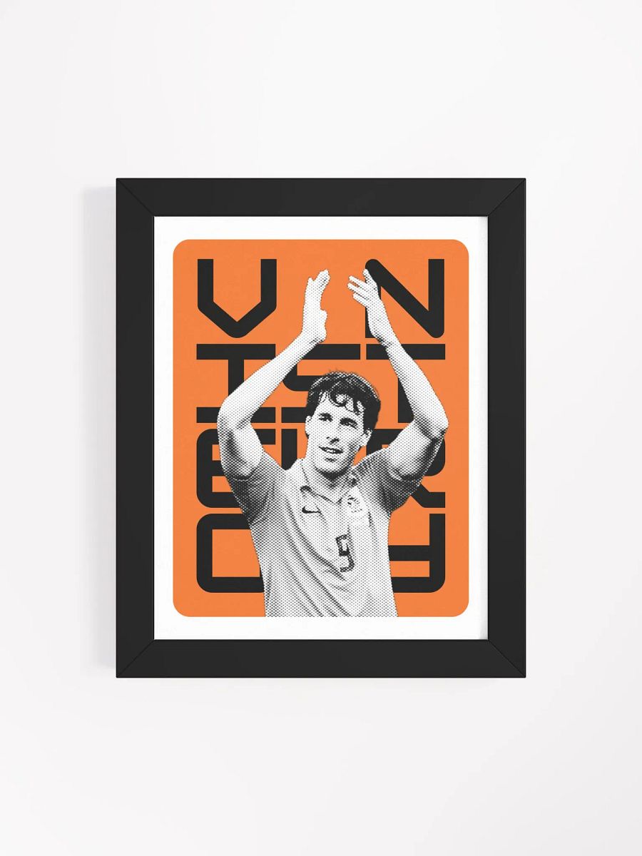 Ruud van Nistelrooy BW Netherlands Name Art Framed Print product image (3)