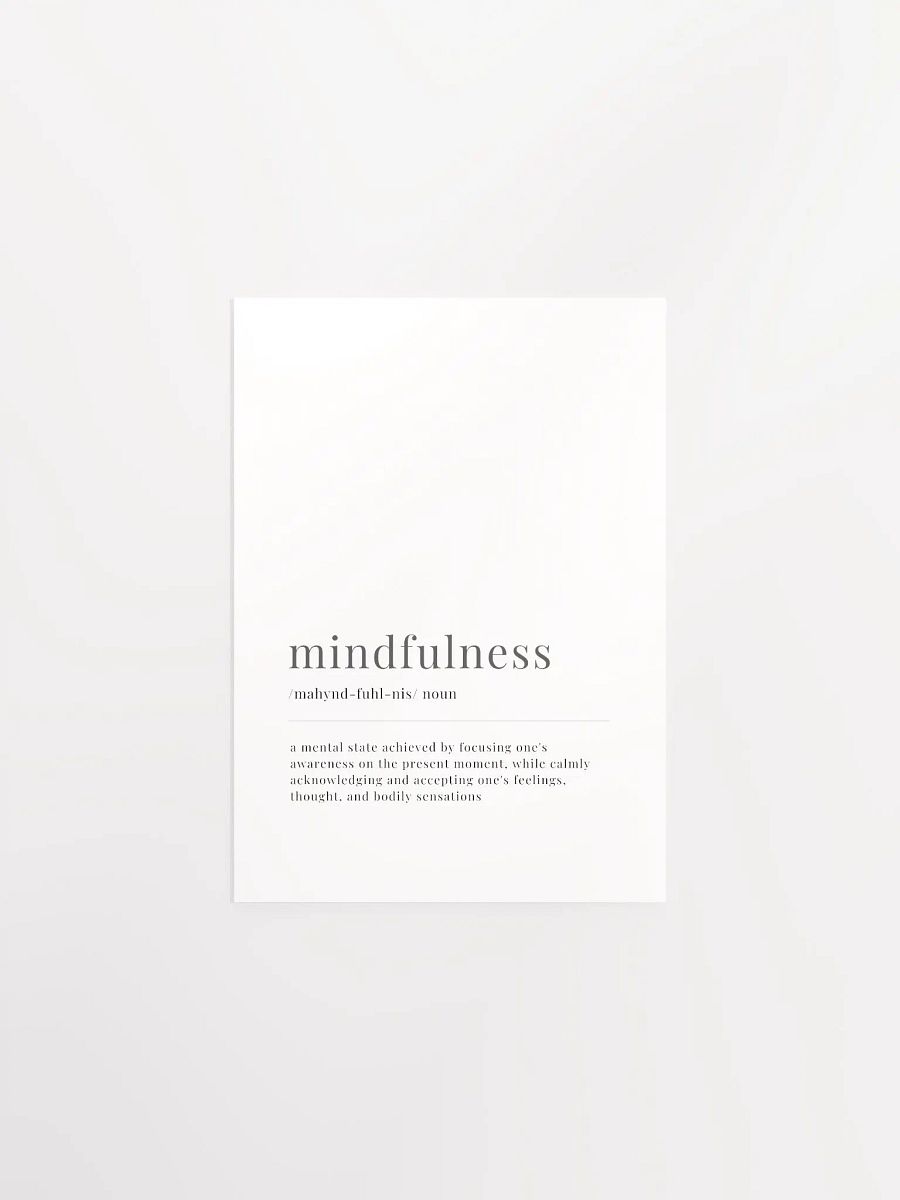 Mindfulness Definition Poster Print product image (2)