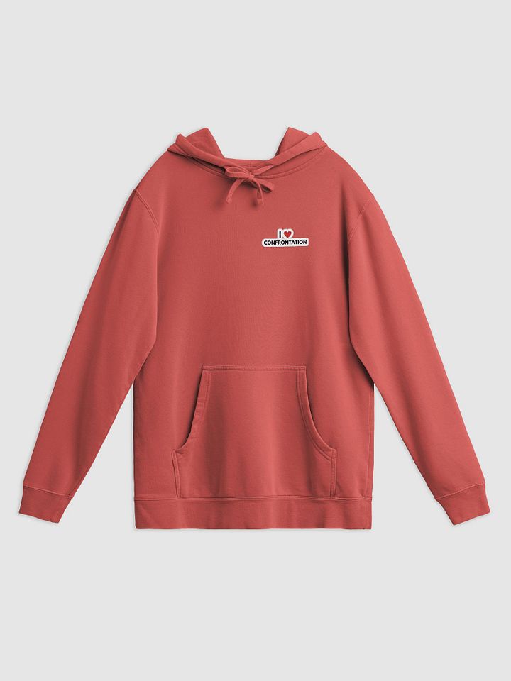 I <3 Confrontation (sm. bubble design) printed pigment hoodie product image (7)