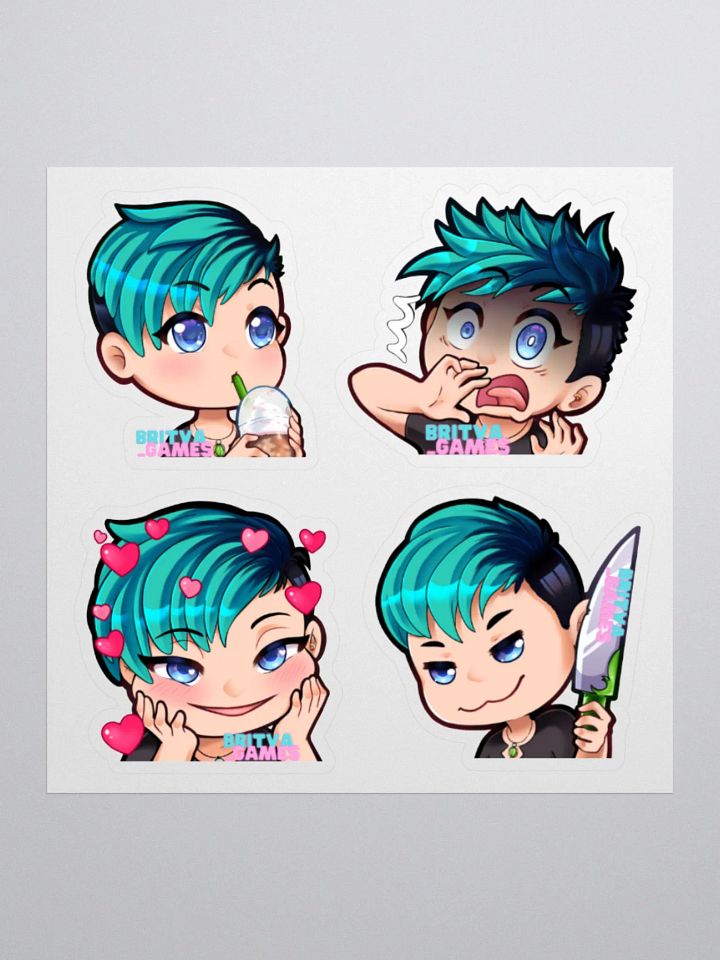 Emote Sticker Sheet 1 (4 stickers) product image (1)