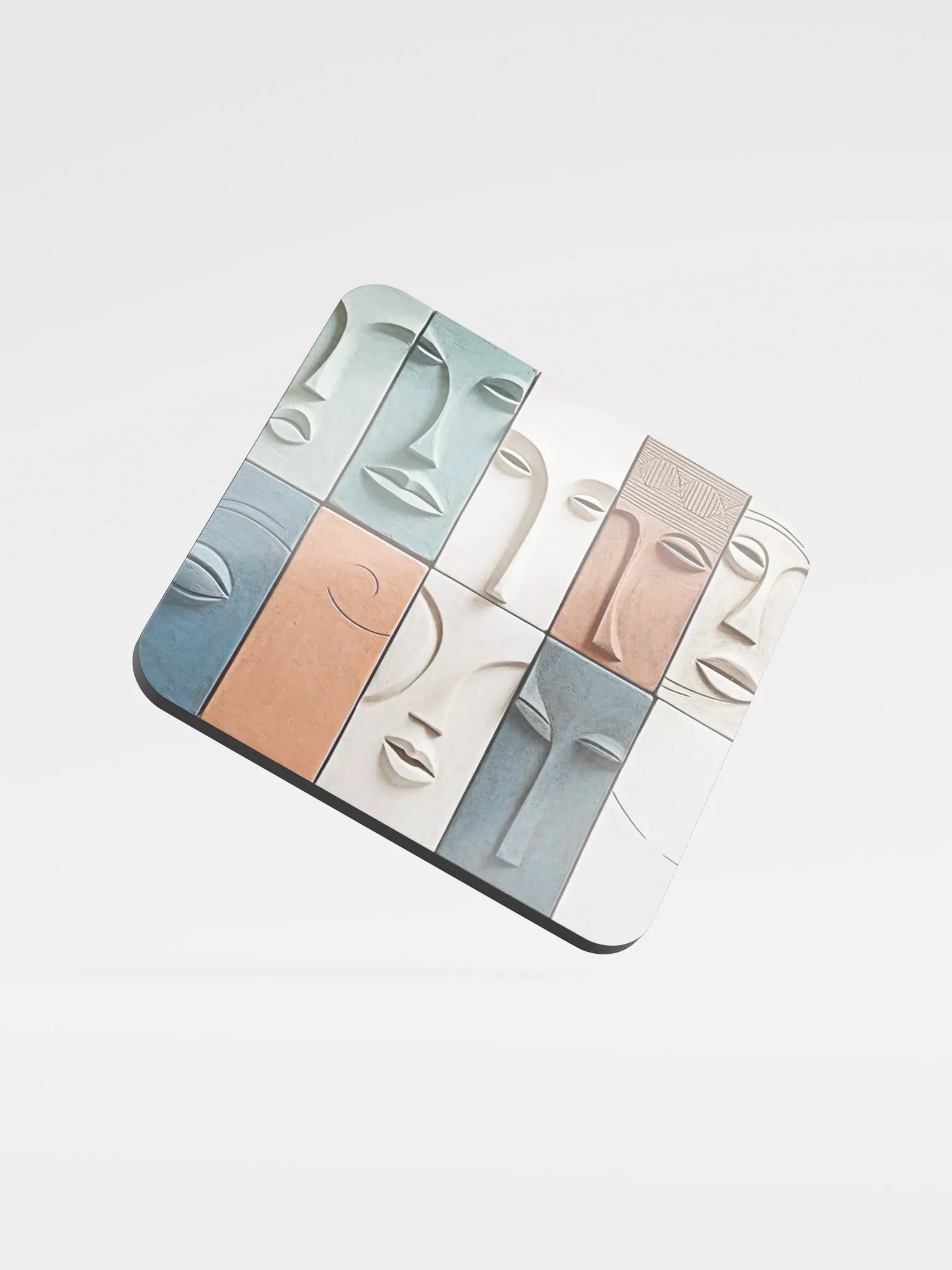 Abstract Faces Cork Coaster Set product image (1)