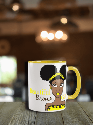 Beautiful Brown Girl Ceramic Mug - Cocoa product image (1)