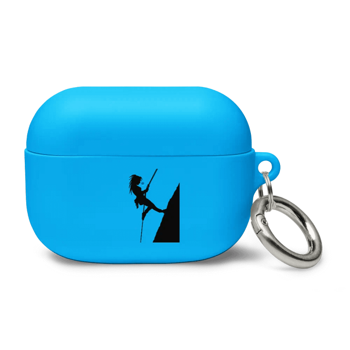 girl rockclimbing airpods case (blue) product image (1)