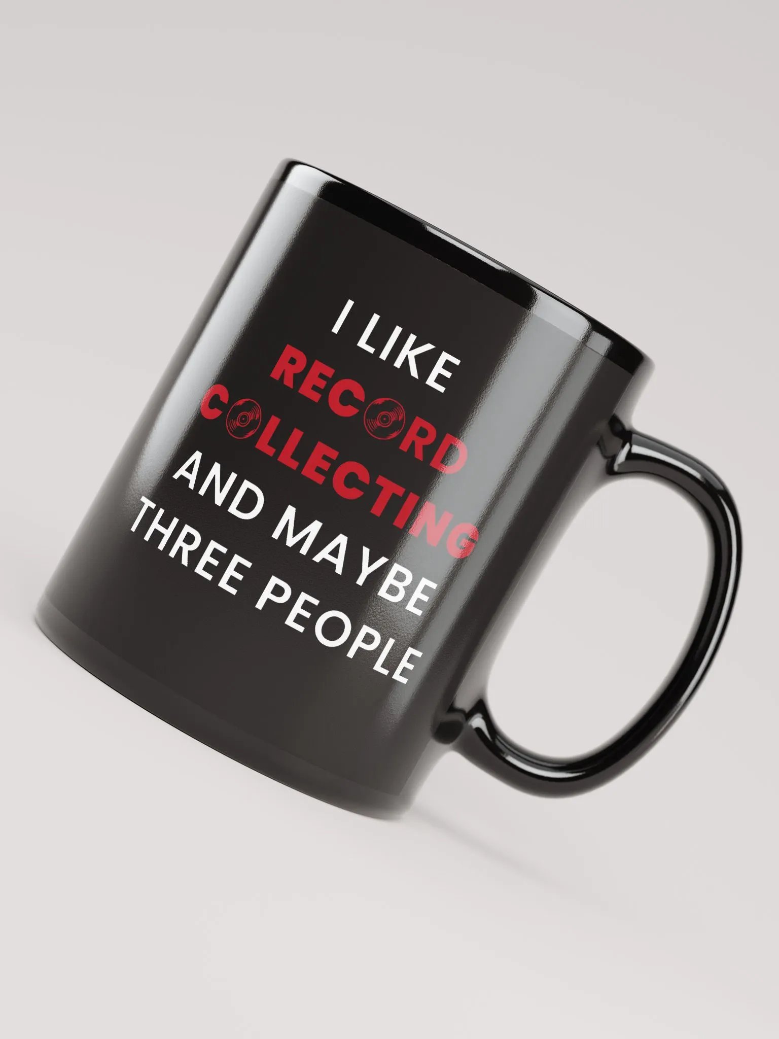 "I Like Record Collecting and Maybe Three People" Black Mug product image (5)