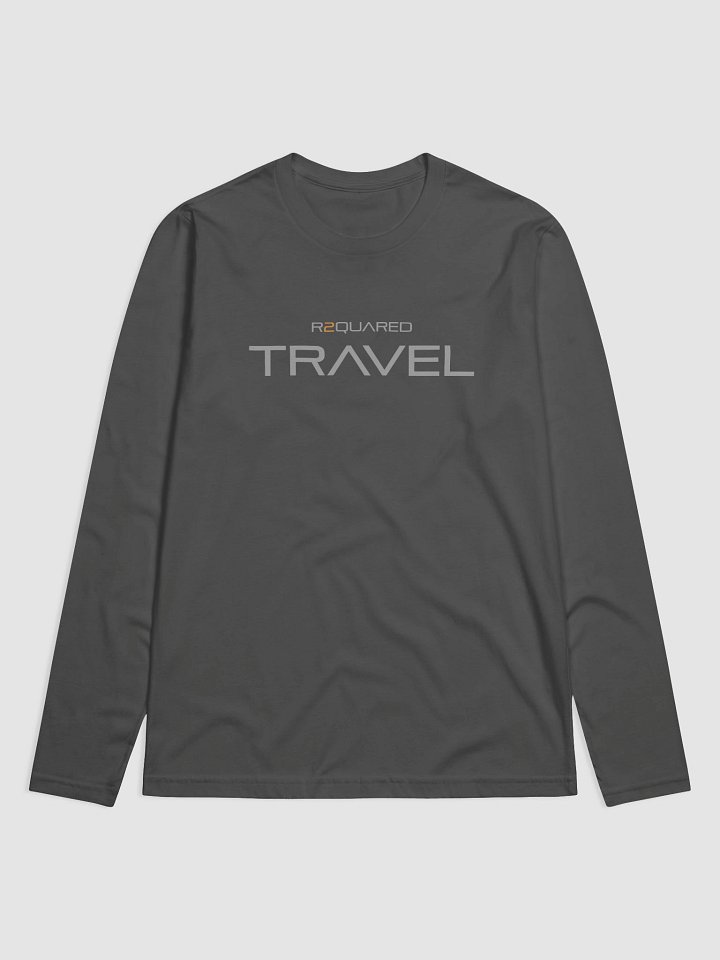 Fitted Long Sleeve Crew Gray w/ gray text product image (1)