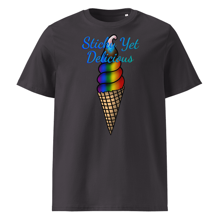 Sticky Yet Delicious Rainbow Swirl Ice Cream Cone T-Shirt product image (1)