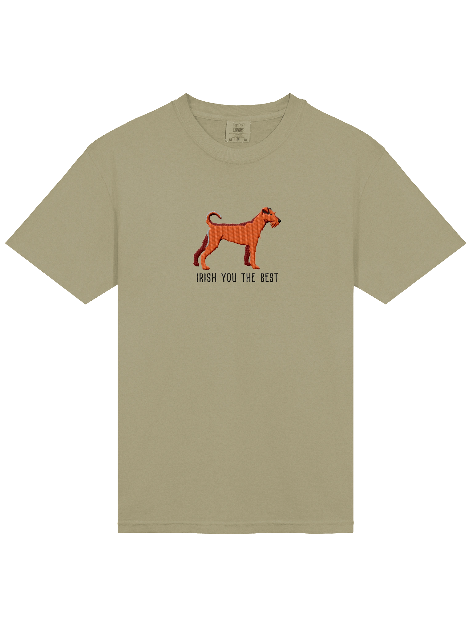 Irish You the Best T-Shirt(Embroidered) of an Irish Terrier(Red) product image (13)