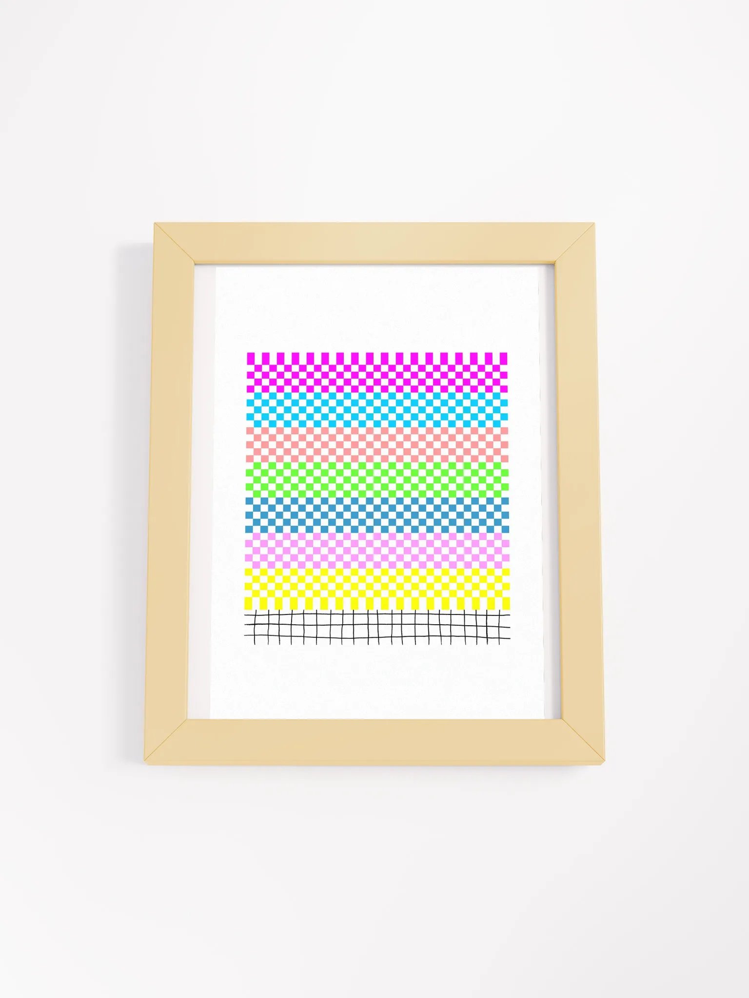 Vibrant Checkered Mesh Framed Poster product image (4)