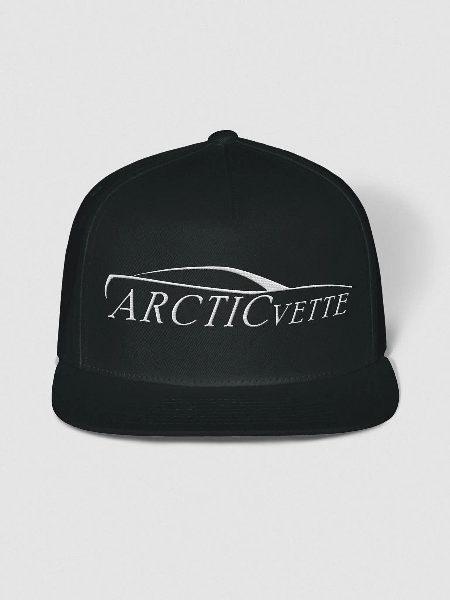 Arctic Vette Flat Bill Snap Back Hat - White Embroidery product image (1)