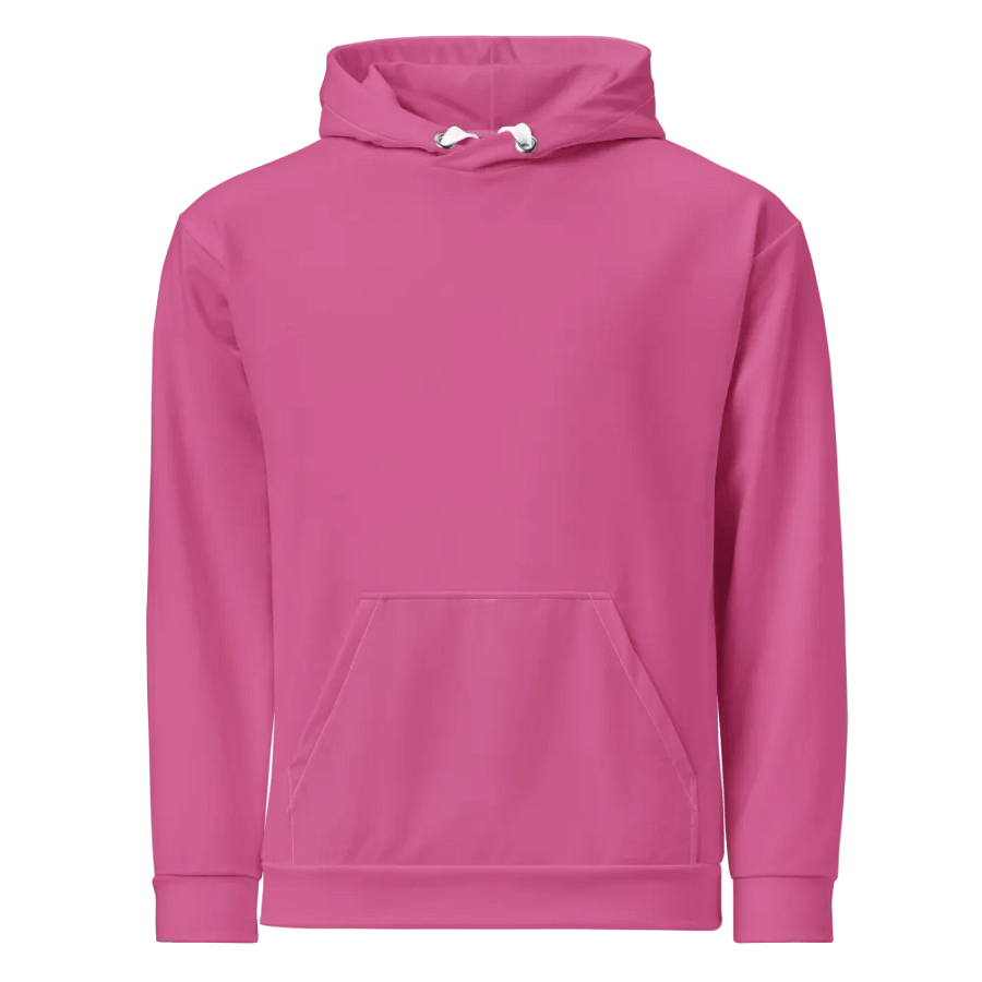 Plain Medium Pink Light Summer Unisex Recycled Polyester Heavyweight Premium Hoodie by Treasure Pie product image (11)