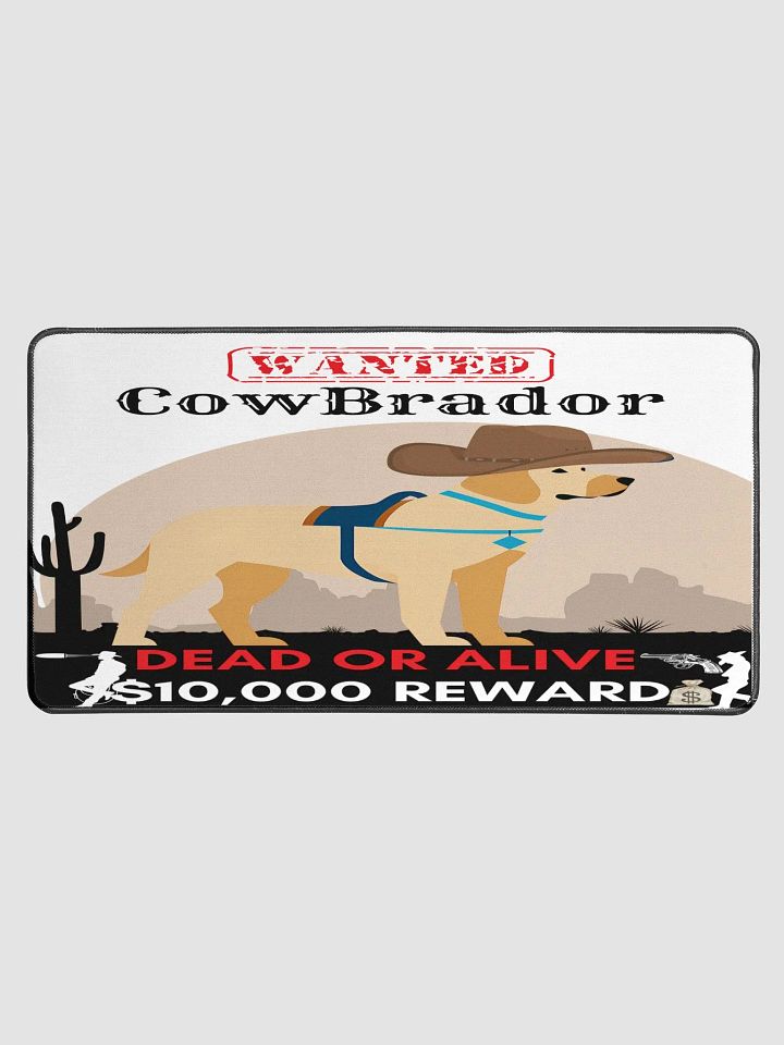 WANTED Cowboy Dog Desk Mat product image (1)