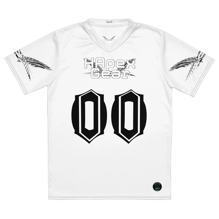 Capital SYNC - White - Recycled Unisex Sports Jersey - White HApex Gear Black Logo product image (2)