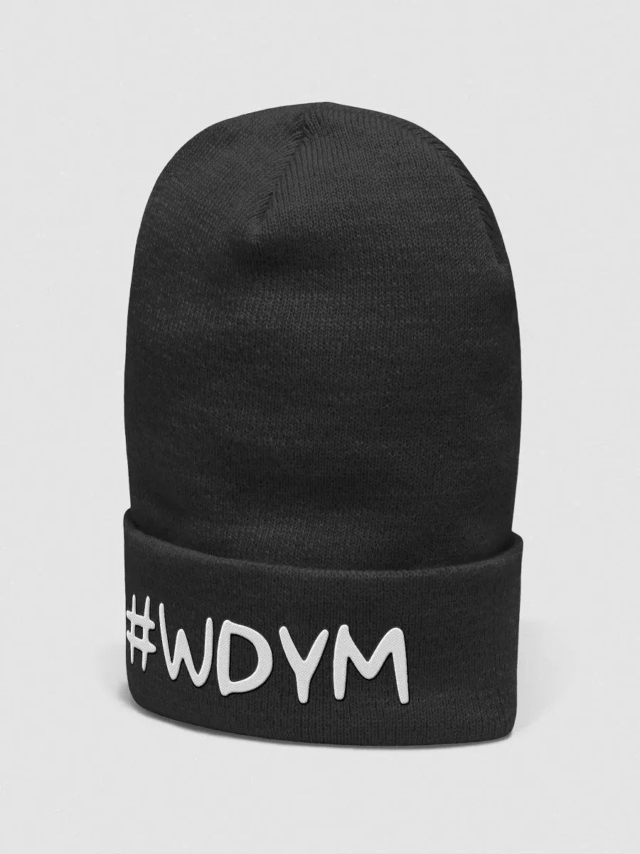 #WDYM Beanie - white lettering product image (2)
