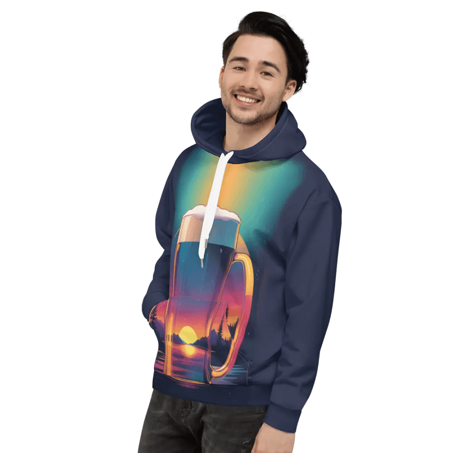 Beer Sunset All Over Print Hoodie product image (7)