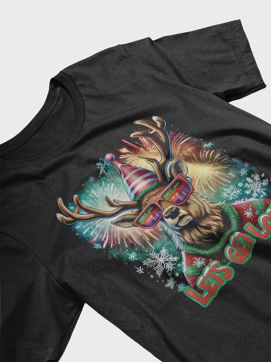 Let’s Get Loud Christmas Party T-Shirt – Funky Retro Groovy Reindeer Holiday Shirt product image (5)