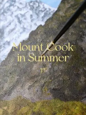 📹 🏔️ 🍃 The earthy green hills bring warmth and tranquillity to this alpine landscape, contrasting against the snowy cold mountain, creating a captivating interplay and encapsulating the essence of New Zealand‘s beauty. #art #artwork #artist #painting #oilpainting #landscapes #nature #mountain #cook #newzealand #hike #adventure #travel #traveltitok #summer #blue #green #sky #happy #love #singapore #reel #reels #video #videos