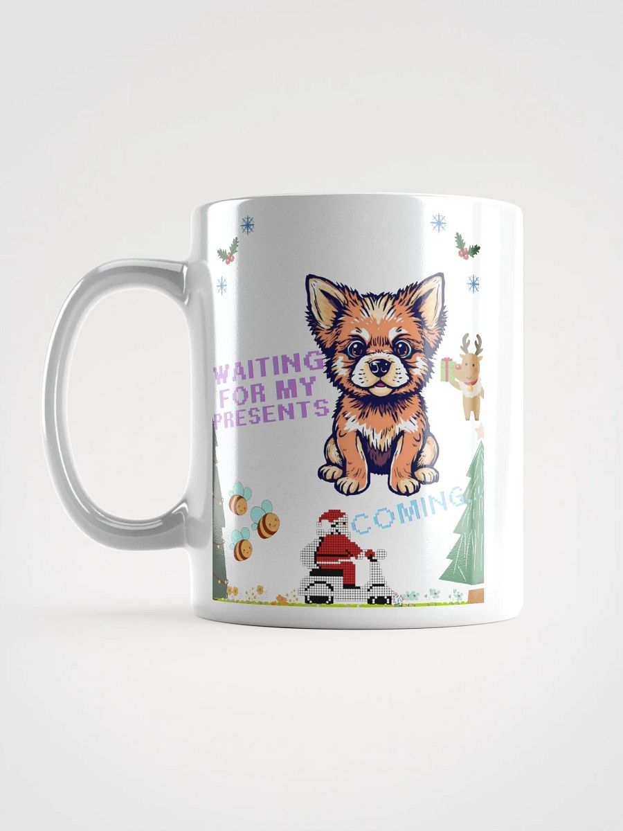 Festive Christmas Pup White Glossy Mug product image (18)