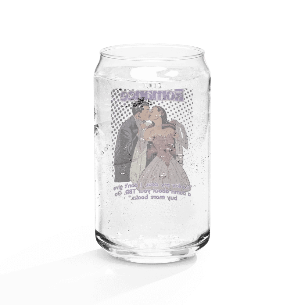 True Romance 16 oz Glass Cup with Lid & Straw product image (6)