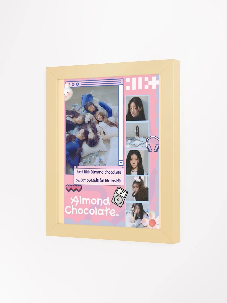 ALMOND CHOCOLATE -ILLIT Collage Framed Poster product image (11)