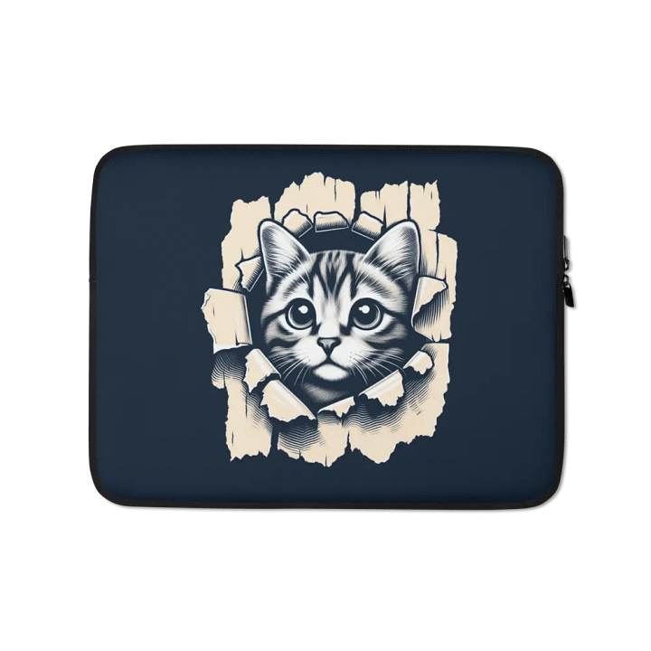 Peekaboo Kitty Laptop Sleeve product image (1)
