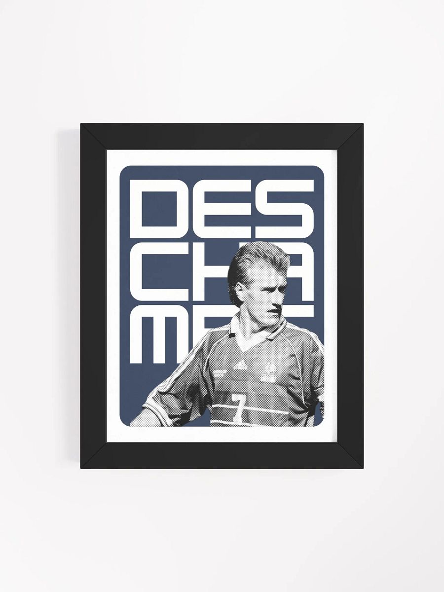 Didier Deschamps BW France Name Art Framed Print product image (1)