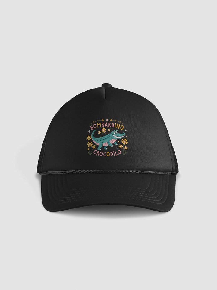 A vibrant retro-style illustration depicting an alligator with friendly smile product image (1)
