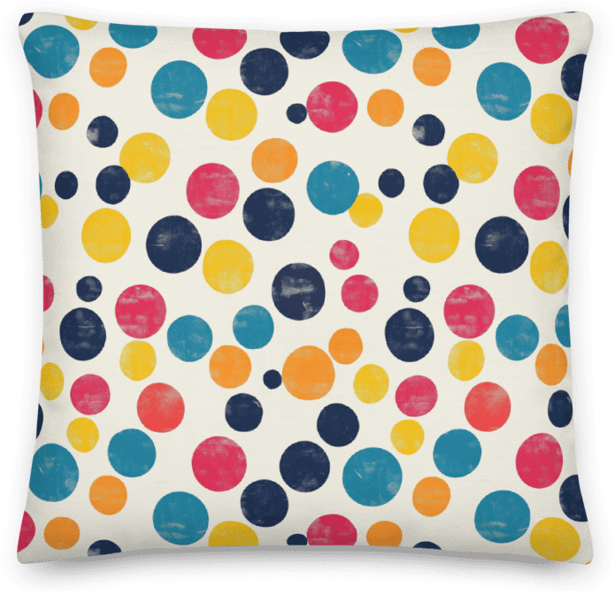 Polka Dot Illusion Vintage Retro Throw Pillow product image (2)