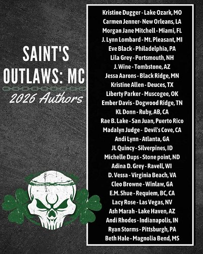Ahhh, the secret is out, so I can officially announce that I am joining Saint's Outlaws MC in 2026!

My chapter will be in th...