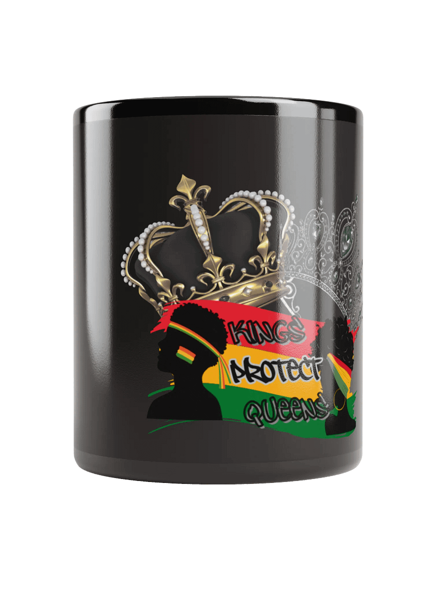 KINGS PROTECT QUEENS MUG BLACK product image (9)