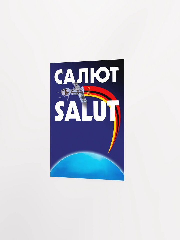 Salut-6, GDR/DDR/USSR, 1978 — Soviet vintage space art poster, soviet retro poster product image (9)