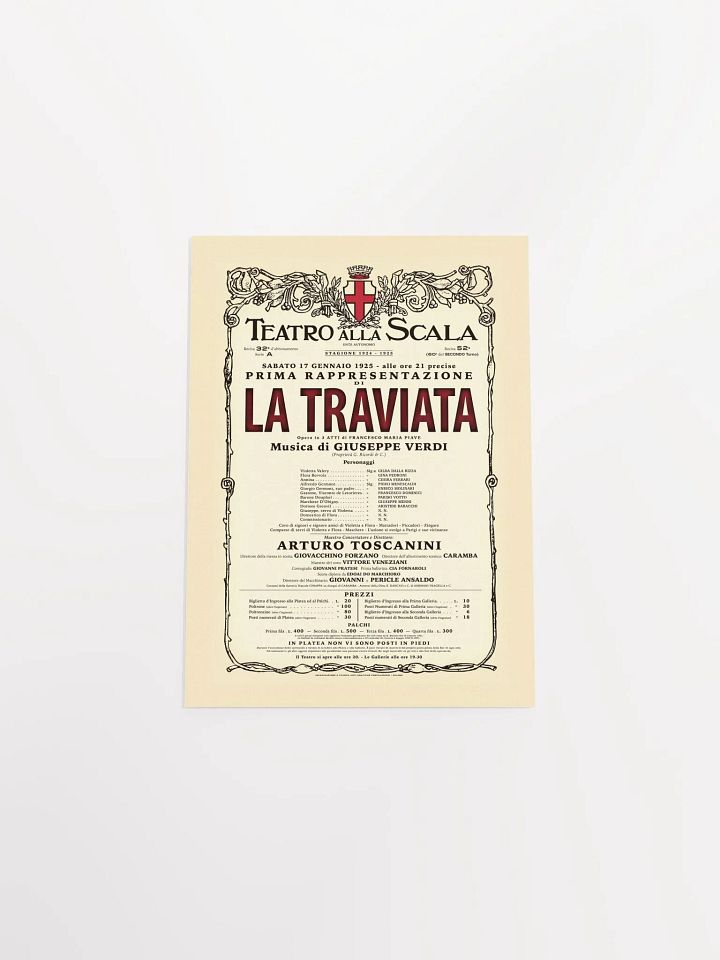 Vintage-Style La Scala La Traviata Opera Poster product image (2)