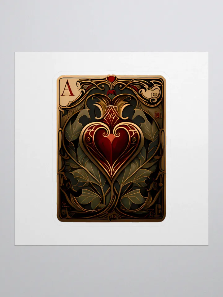 Ace of Hearts Floral Sticker product image (1)