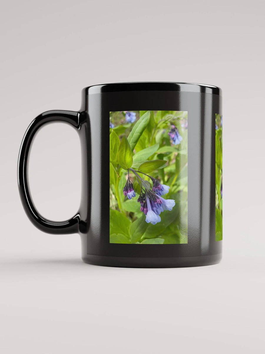 Blue and Purple April Wildflowers Black Coffee Mug product image (12)