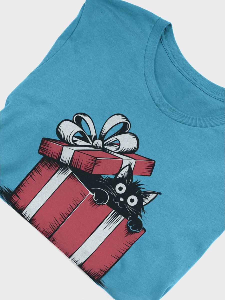 Merry Christmas Cat in Gift Box T-Shirt product image (54)