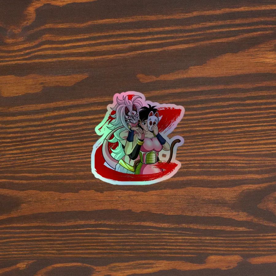 Saiyan & Android Masquerade Sticker Red product image (5)