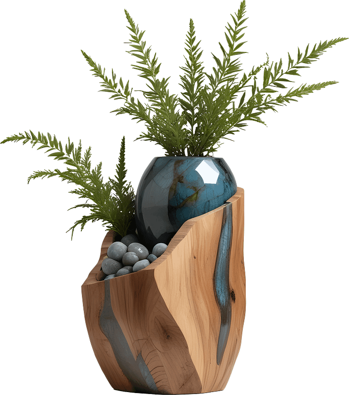 Celestial Grace – Boho Chic Dual-Level Planter PNG product image (1)