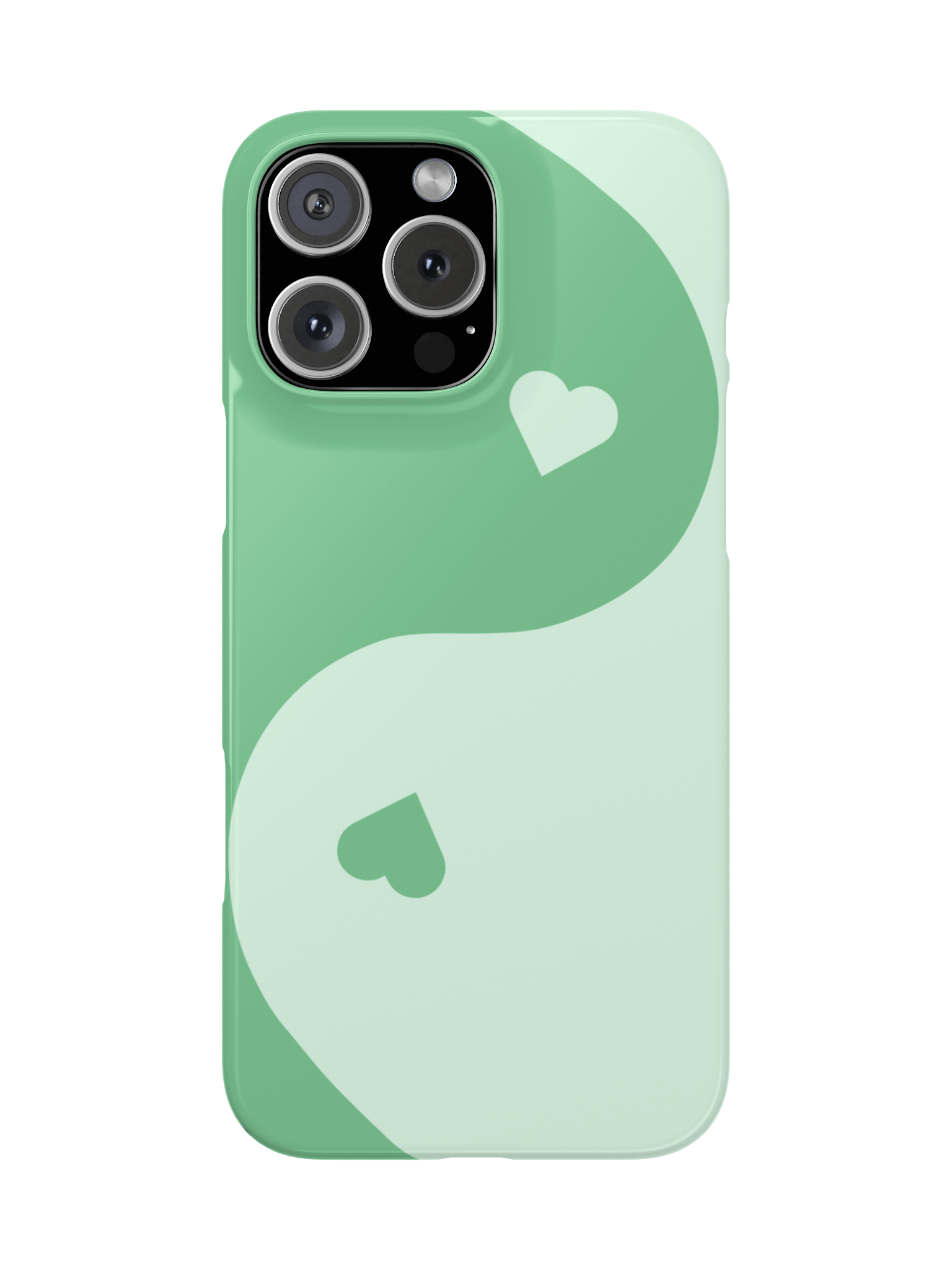 Minty Fresh Yin Yang Heart iPhone Case product image (1)