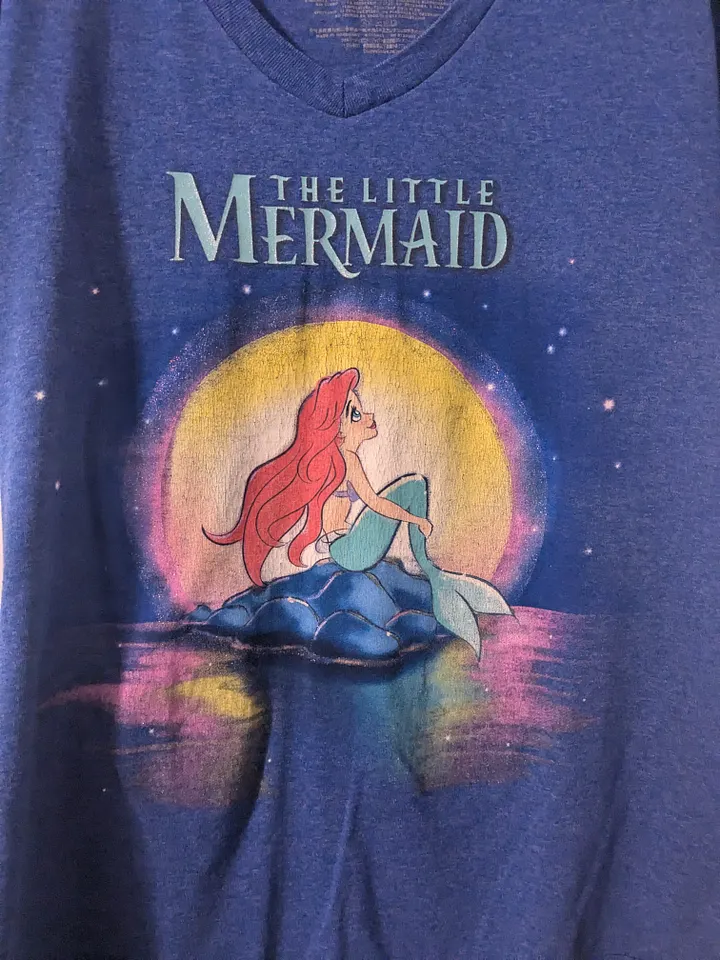 L The Little Mermaid Blue V-Neck Tee product image (2)