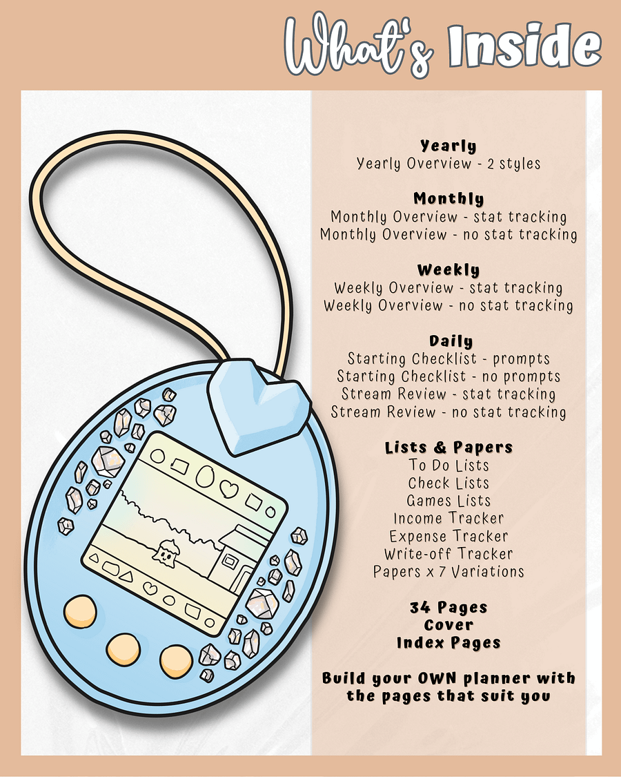Orange Streaming Planner Printable product image (3)