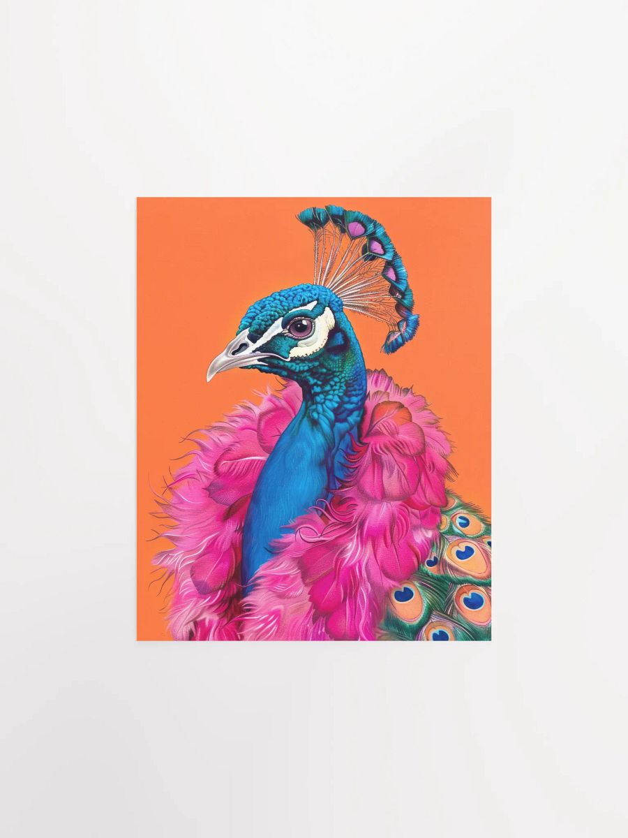Peacock in Fur Anthropomorphic Animal Fashion Art Print product image (26)