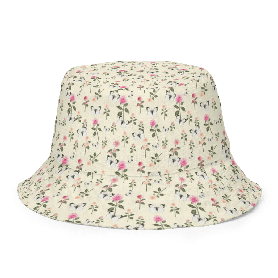 BEES & BLOOMS & BUTTERFLIES GARDEN Reversible Bucket Hat - Designer Gartenhut für Bienenfreunde product image (1)