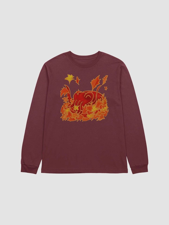 Leafpile Cuttlefish playing in Autumn Leaves- long sleeve tee product image (34)