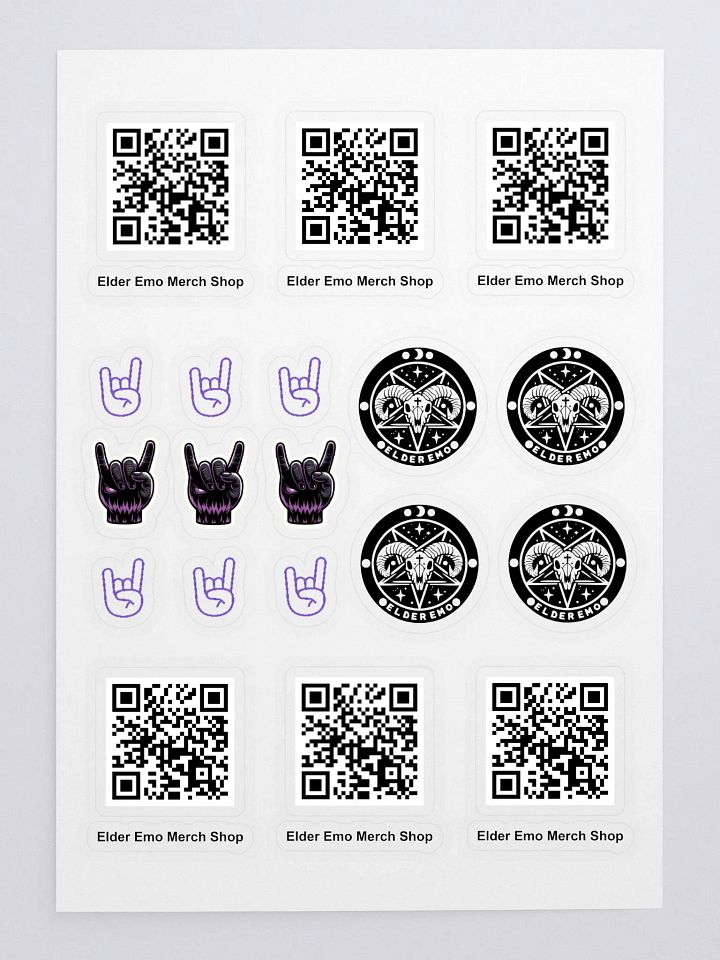 Elder Emo Merch Shop QR Code Sticker Sheet product image (1)