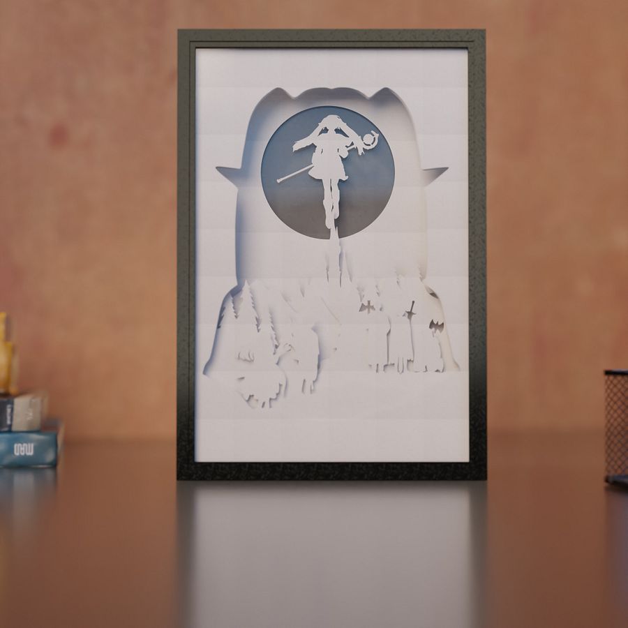 Frieren Lightbox template - PDF PNG SVG DXF + Video product image (4)