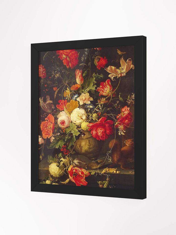 Baroque Floral Still Life with Red and White Blooms – Vintage Oil Painting Wall Art product image (9)