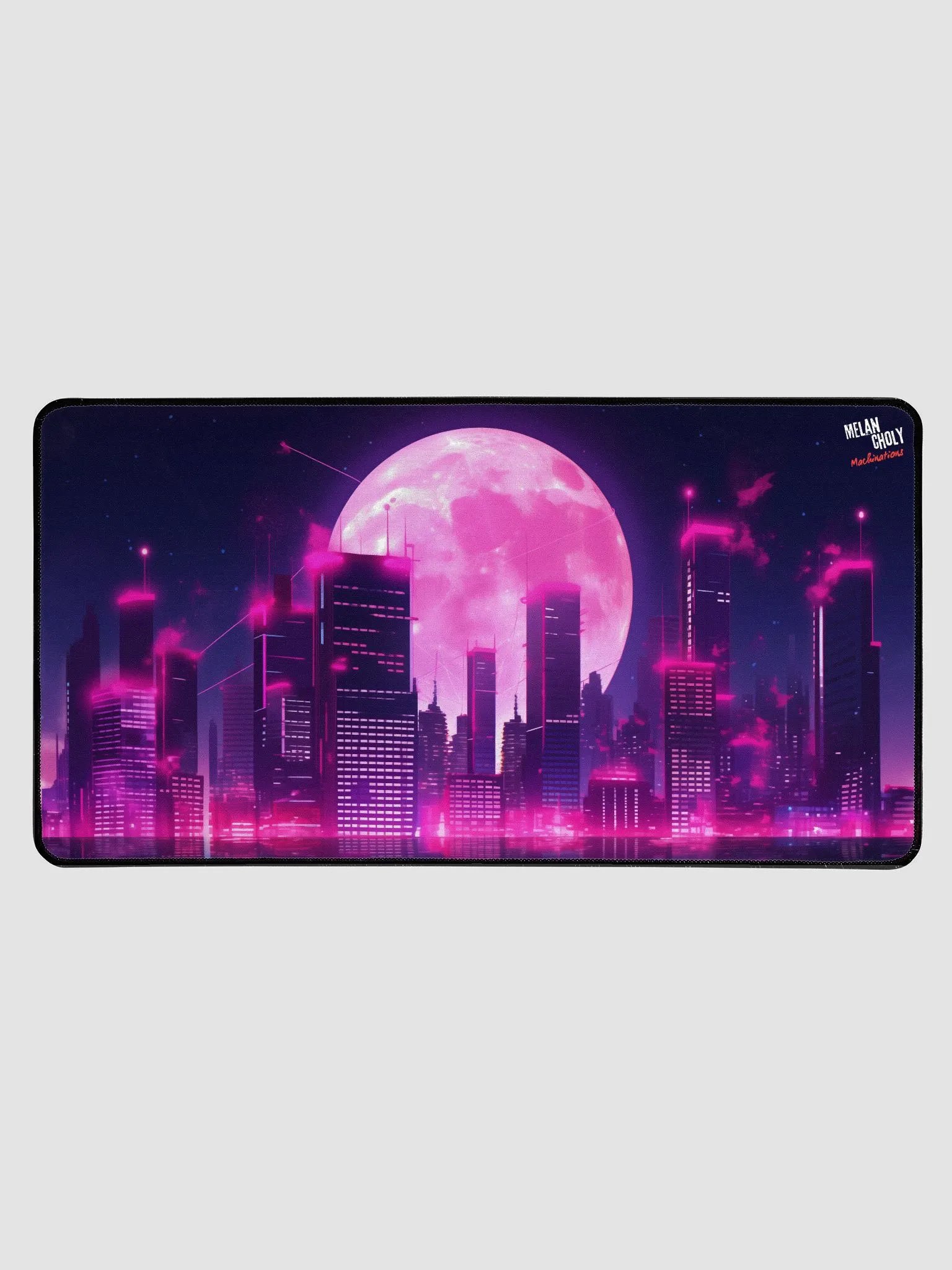 Lunar Neon City Desk Mat product image (1)