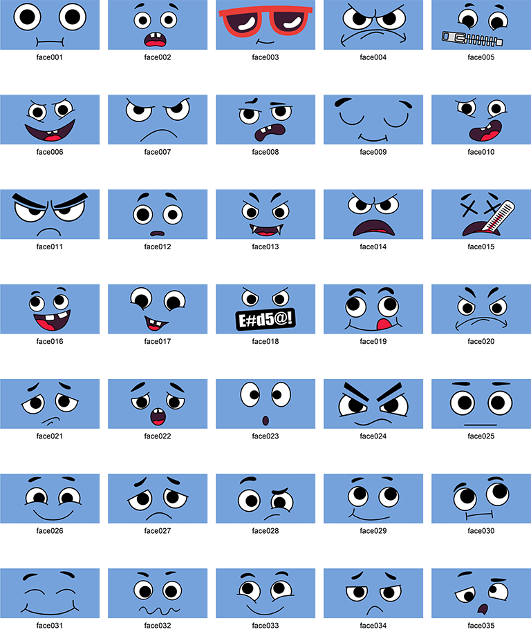 Individual Blue Faces product image (1)