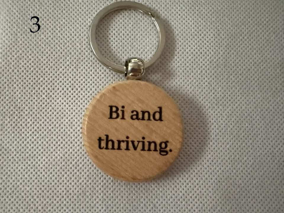 LGBTQ+ Wooden Engraved Keychains | Pride, Love & Identity Designs | Handmade & Meaningful (2) product image (3)