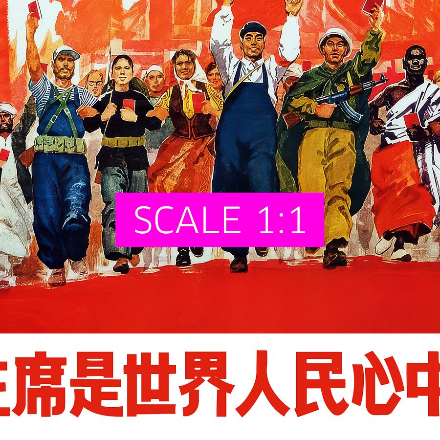 Vintage Chinese Propaganda print, 1960s Cultural Revolution — Mao Zedong poster product image (6)